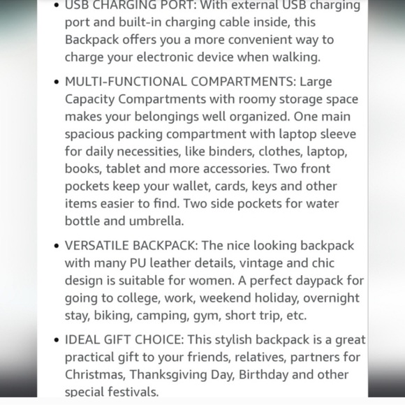 YGR Trendy Cow Print Laptop Backpack - Water Resistant Travel Bag - 25L - Picture 7 of 15